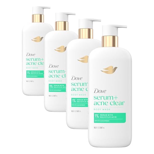 Dove 18.5 Fl Oz (Pack of 4) / White / Acne Clearing Body Washes