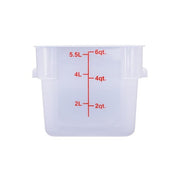 CAC Poly Square Translucent Polypropylene Container FS2P-SQ6T 6 Quart by CAC China – Polycarbonate, Pack of 99