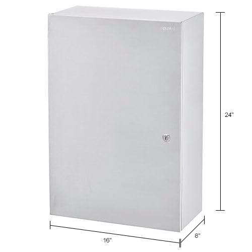 Global Industrial Stainless Steel / 8"L x 16"W x 24"H / Industrial Safety Storage Cabinets