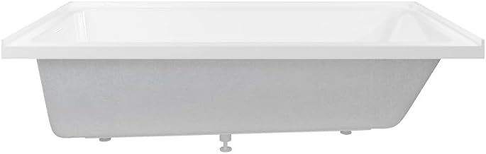 Swiss Madison Voltaire 72 x 36 Left Drain Soaking Alcove Bathtub in Glossy White with Integrated Armrest