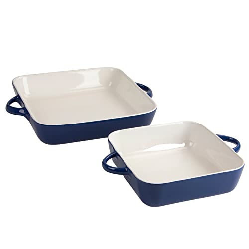 10 Strawberry Street Blue / 10" & 8" / Square Bake & Serve Sets