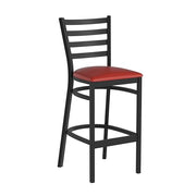 Flash Furniture Red Vinyl Seat/Black Metal Frame / Set of 1 / Traditional Barstools