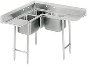 Corner Triple 3 Compartment Scullery Sink Size: 61" x 61"