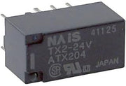 Panasonic TX2-24V Signal Relay, TX Range, DPDT, 2 AMP, 24-30 VDC, Non