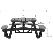 Global Industrial Grey / Industrial / 1 Picnic Tables