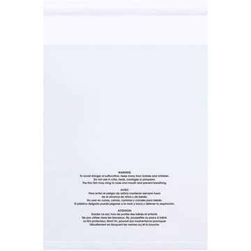 12 x 16" - 1.5 Mil Resealable Suffocation Warning Poly Bags by Box Partners – One Size, Blend, Multi, Model PMR121615