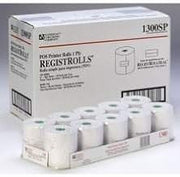 National Checking Company White Bond 1 Ply Register Roll, 3 inch - 50 Rolls per case.