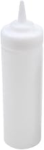 TableCraft 11253CHD WideMouth Squeeze Bottle, 12 oz., 53mm Opening, Heat Safe up to 175°F/80°C, Standard tip, high Density Dishwasher Safe, Plastic, Clear, Made in USA, NSF, 12 Each per case