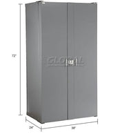 Storage Cabinet by Global Industrial – 1, 16 Gauge Steel, Grey, Model 662153