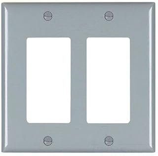 Pass & Seymour Tp262-Gry Grey 2G Gfci Plate