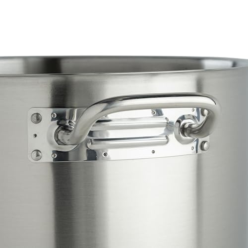 Winco 33.8 Quarts / Pot With Cover / Silver Stockpots