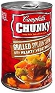 Campbell's Chunky Grilled Sirloin Steak with Hearty Vegetables Soup (Pack of 6) 18.8 oz Cans
