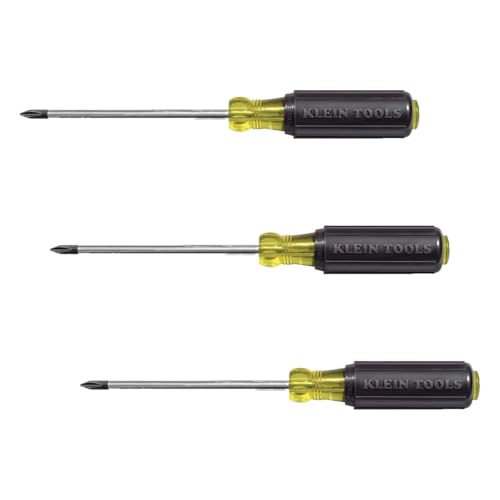 KLEIN TOOLS 3-Inch (Pack of 3) / Yellow/Black / Durable Screwdrivers