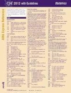 CPT 2012 Express Reference Coding Card Obstetrics