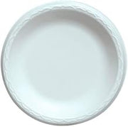 Ajover Darnel White Polystyrene Non Laminated Foam Plate, 6 inch - 1000 per case.