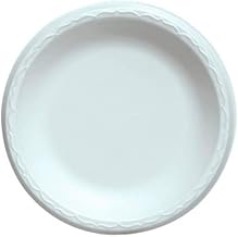 Ajover Darnel White Polystyrene Non Laminated Foam Plate, 6 inch - 1000 per case.