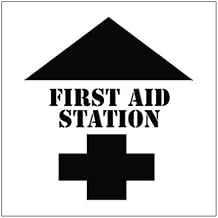 NMC PMS206 Plant Marking Stencil 20x20 - First Aid Station