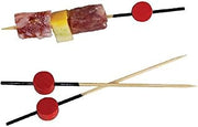 PacknWood PK209BBATAMI Bamboo Pick Black End With Red Bead, 3.5" (Pack of 100)