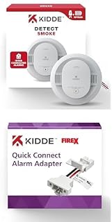 Hardwired Smoke Detector, 10-Year Battery Backup and Kidde Adapter Bundle