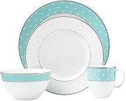 Lenox Kate Spade New York Turquoise 4 Pc Place Setting dinner plate, salad plate, soup bowl and mug New in box