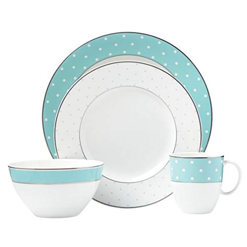 Kate Spade New York Turquoise 4 Pc Place Setting dinner plate by Lenox – Porcelain, Turquoise