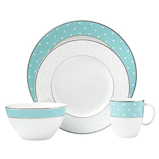 Kate Spade New York Turquoise 4 Pc Place Setting dinner plate by Lenox – Porcelain, Turquoise