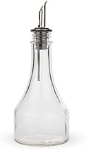 Tablecraft H608416 Glass Syrup Bottle with Stainless Steel Pourer,transparent - 8 oz
