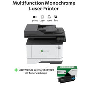 Lexmark PRINTER / BLACK GREY / Printer + Black Toner Laser Printer Paper