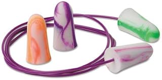 Moldex SparkPlugs Single-Use Earplugs, Corded, 33NRR, Asst. Colors, 100 Pairs