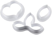 Martellato 40-W030 3 Piece Pansy Orchid Cutter Set, Plastic, White
