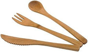 PacknWood 210CVBAK3K 6.3 in. Bamboo Cutlery Kit, 3 Piece