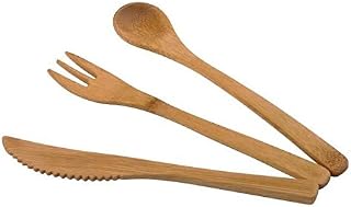 PacknWood 210CVBAK3K 6.3 in. Bamboo Cutlery Kit, 3 Piece