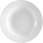 CAC China UVS-105 Pasta Bowl 18oz 10 1/2" Porcelain Round, Super White, Set of 12