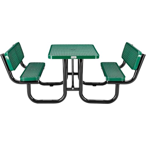 Global Industrial Green / 48"L x 83"W x 33"H / Industrial Picnic Tables