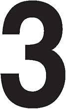Labelmaster 3 White Vinyl Hazmat Placard Number, 1/2 in