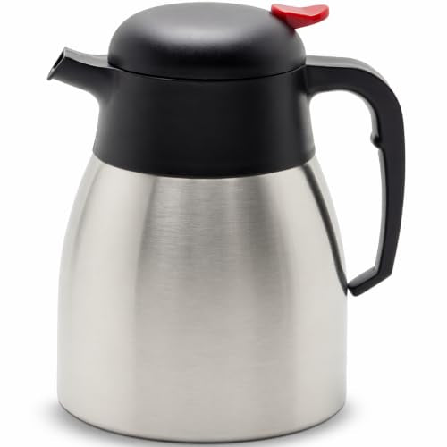 Winco 40.6 Ounces / Stainless Steel, Black / Modern Carafes