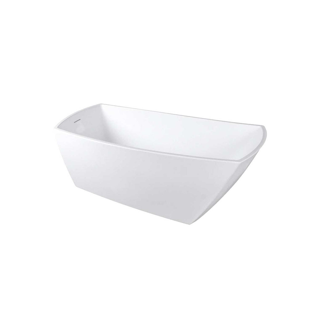 67" Soaking Single Slipper Bathtub - Glossy White/Black by Elegant Kitchen and Bath – Acrylic, White, Model BT21267GW-MBK