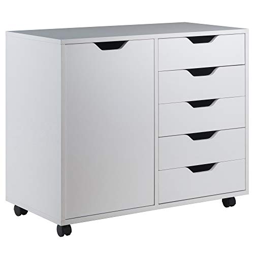 Winsome White / 4 Doors, 12 Drawers, File Drawer / Transitional Storage Cabinets