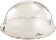 TableCraft PC2 Dome Cover, 19" Diameter x 10" H, Clear Polycarbonate with Metal Handle, Roll Top Lid for Buffet and Bakery Displays