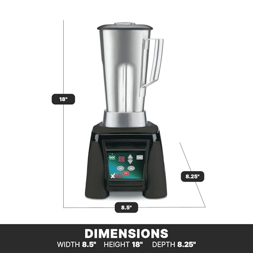 Waring 64 Ounce Stainless Steel Jar / Stainless Steel Container / Hi-Power Electronic Keypad Countertop Blenders