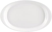 CAC China RCN-OD81 Deep Oval Platter W/Rim 18" Porcelain Oval, Super White, Set of 6