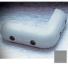 Molded Rubber Corner Bumper, 4-1/4" Wing, Gray