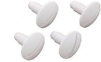 4 Pack Polaris OEM 180 280 Pool Cleaner Plastic White Wheel Screw C55 C-55 ;P#O455K5/U 7RK-B237011