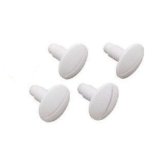 4 Pack OEM 180 280 Pool Cleaner Plastic White Wheel Screw C55 C-55 ;P#O455K5/U 7RK-B by Polaris – Onesize