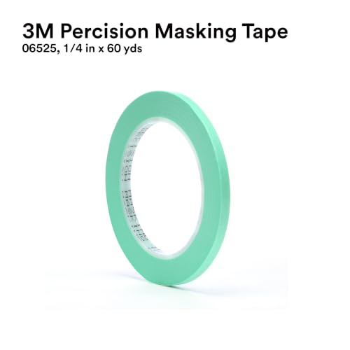 3M 1/4 inch x 60 yard (Pack of 1) / 06525 / Blue Masking Tape