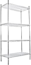 Excellante Plated Wire Shelves with 4 Set Plastic Clips, 18" by 60", Chrome