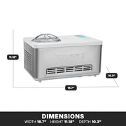 Waring 2 Quart Ice Cream Maker / 2 Quart / Silver Ice Cream Machines