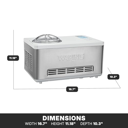 Waring 2 Quart Ice Cream Maker / 2 Quart / Silver Ice Cream Machines