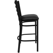 Flash Furniture Black Vinyl Seat/Black Metal Frame / Set of 2 / Traditional Barstools