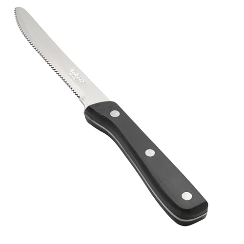 Winco 1 / 5" / Riveted Rounded Plastic Steak Knives